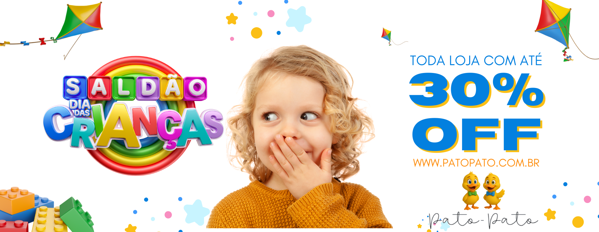 banner promoão pato pato loja kids